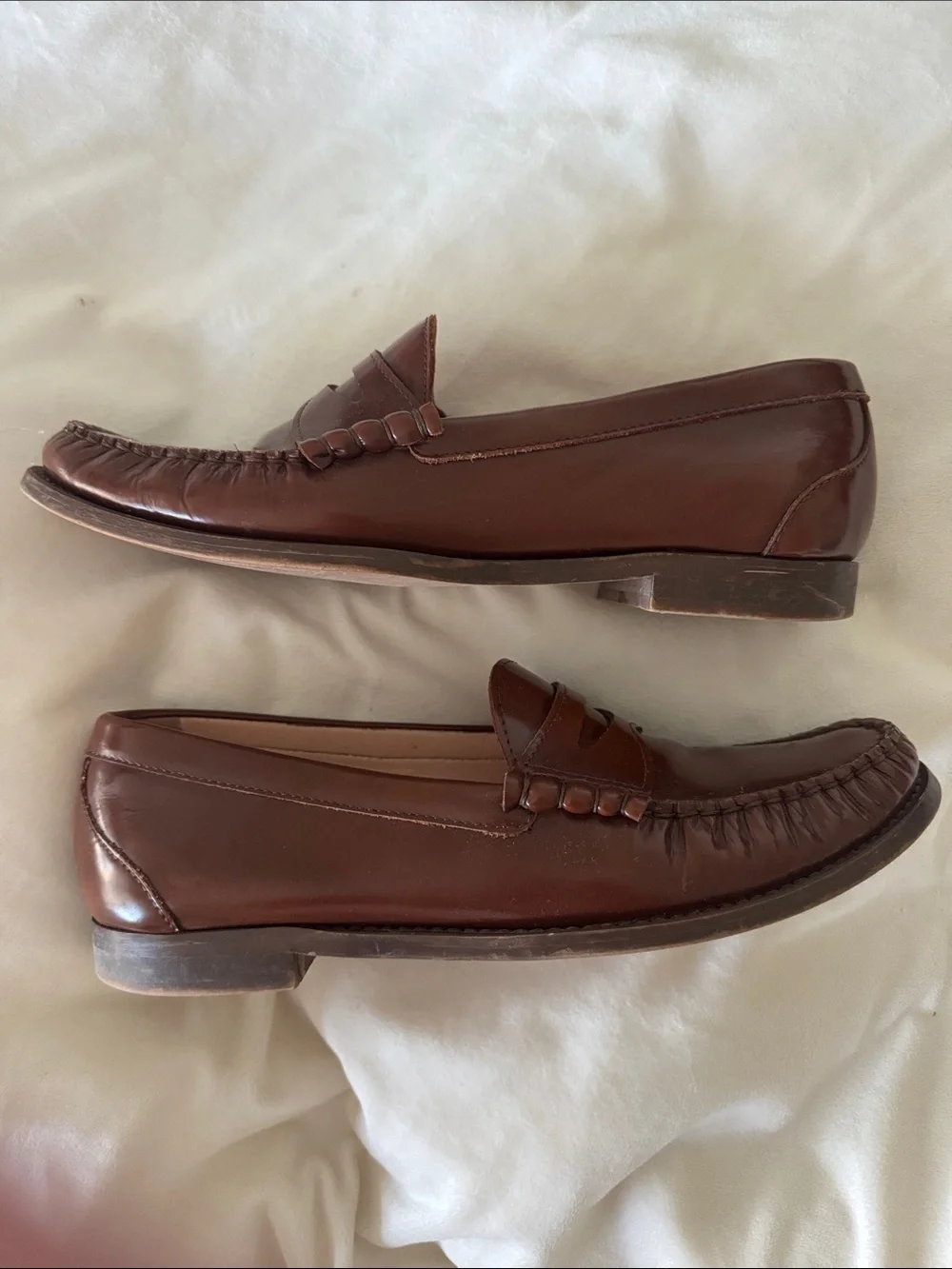 J. Crew Winona Penny Loafers in Italian Spazzolato Leather